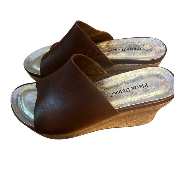 Pierre Dumas Brown Wedges - Picture 1 of 8